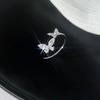 Shiny Butterfly Rings For Women Girls Minimalist Adjustable Ring