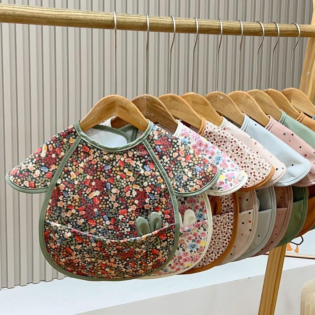 Детские водонепроницаемые слюнявчики с милым декором в виде кроличьих ушек, фартук-накидка от грязи для слюнотечения, еды, кормления, выпечки, рисования.