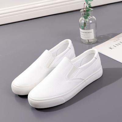 Модные новые дышащие кроссовки из мягкой кожи, женские белые туфли, корейская версия, студенческие туфли для скейтбординга на шнуровке, полностью черные рабочие туфли