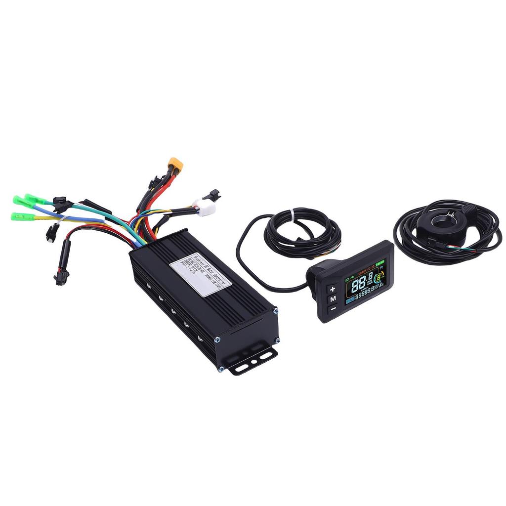 Electric Bike Controller Kit 30A 3 Mode Sine Controller LCD GD02 Display Panel 130X Thumb Throttle for Electric Bicycle