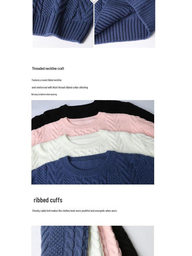 Мужской кардиган крупной вязки «косы» на осень/зиму 2025 - Корейский стиль, свободный трикотаж для пар