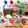 Интерактивная игрушка-мяч для кошек с хвостом, перезаряжаемая, умная, электрическая тренировочная игрушка для питомцев, 3 режима, автоматическая катающаяся игрушка-мяч для кошек и собак
