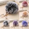 1PC Furry Faux Fur Ball Creative Pendant Creative Keychain Bag Decorations Key Rings Holders Ornament Gift Accessories