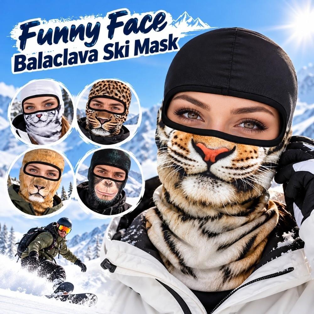 Breathable Eye Hole Funny Ski Mask Full Coverage Ski Mask Hood New Neck Gaiter For Men Woman