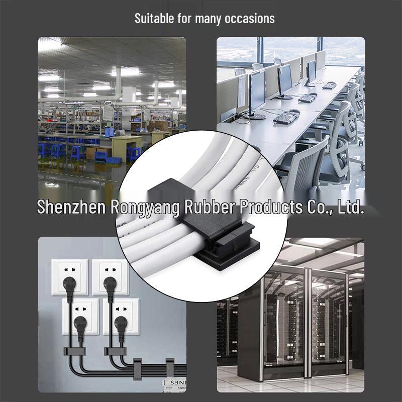 Self-Adhesive Cable Organizer Clip: No-Punch Wall-Mounted Cord Management Solution