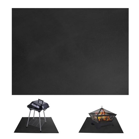 122/152/182x100CM BBQ Grill Fireproof Mat Heat Resistant Flame Retardant Anti-slip Deck Patio Outdoor Grass Lawn Floor Protection Rug Hearth Pad