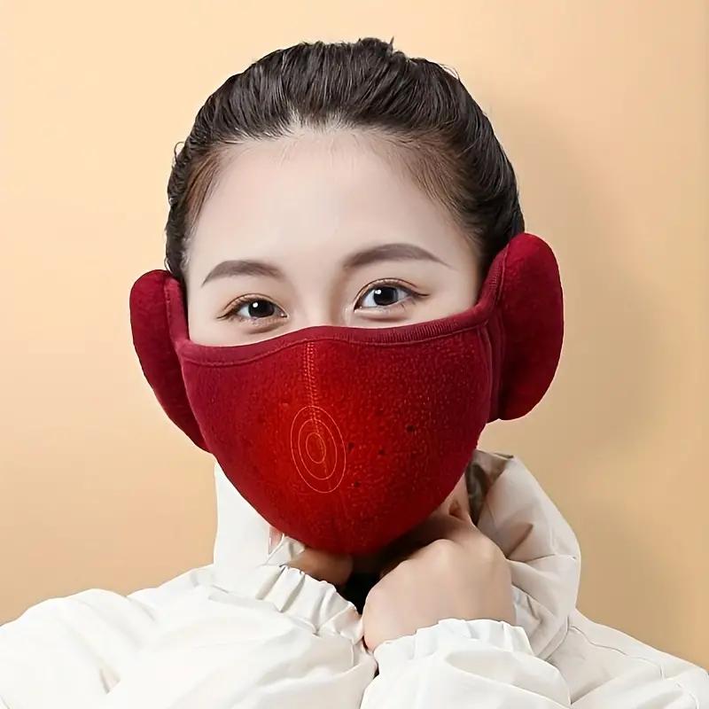 Women Men Winter Warm Cold-proof Earmuffs Windproof Mouth Cover Female Outdoor Mask Cycling Ear Warmer