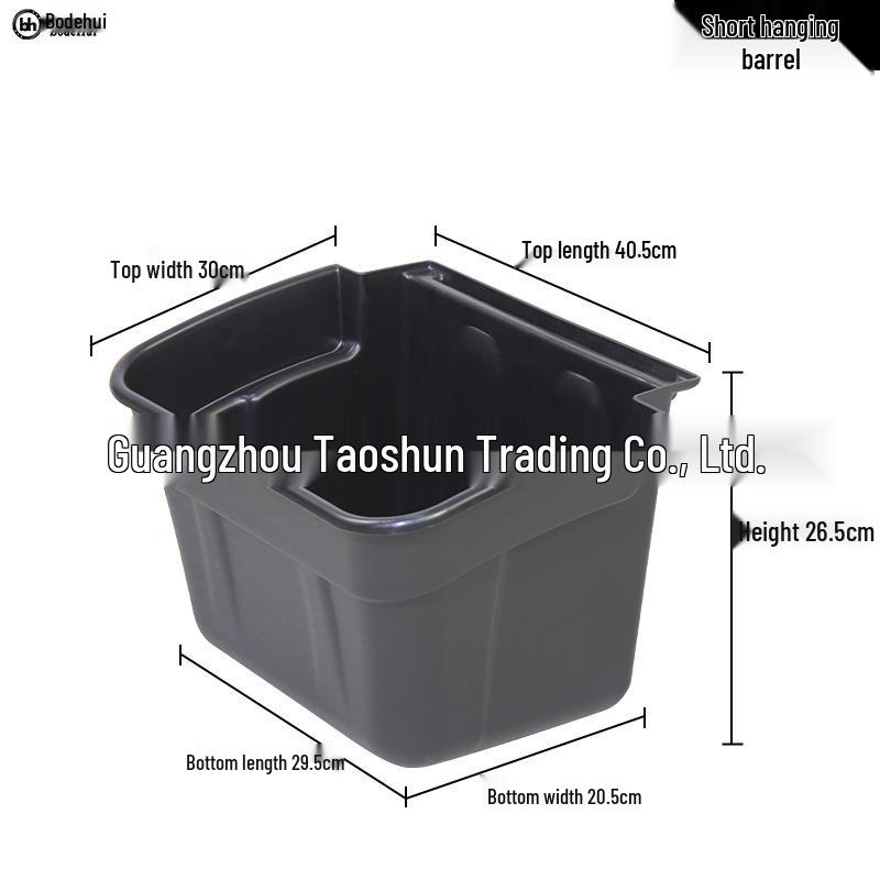 Enhanced Food Collection Cart with Long/Short Hanging Buckets, Restaurant Clearing Bin, and Tableware Collection System.