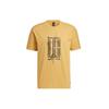 Футболка мужская повседневная спортивная с коротким рукавом с принтом, желтая HI6859