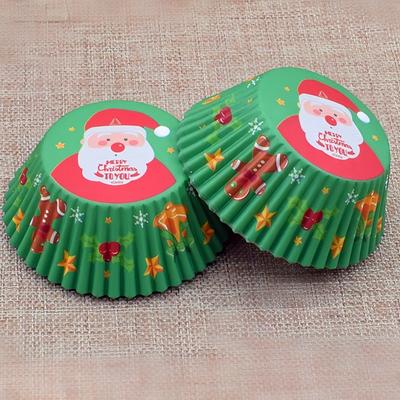 100 штук пищевых, специально для духовки, держателей для бумаги для торта Снежная Мейнян, Рождественское украшение