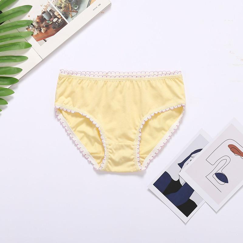 6PC Girls Solid Briefs Panties Kids Underwear Girls Cotton Panties 1-12years