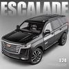 1:Масштабная модель автомобиля Escalade 1:24 Игрушка Амортизаторы Двери Открываются Литой Металл Коллекция Моделей Транспортных Средств Подарки для Детей