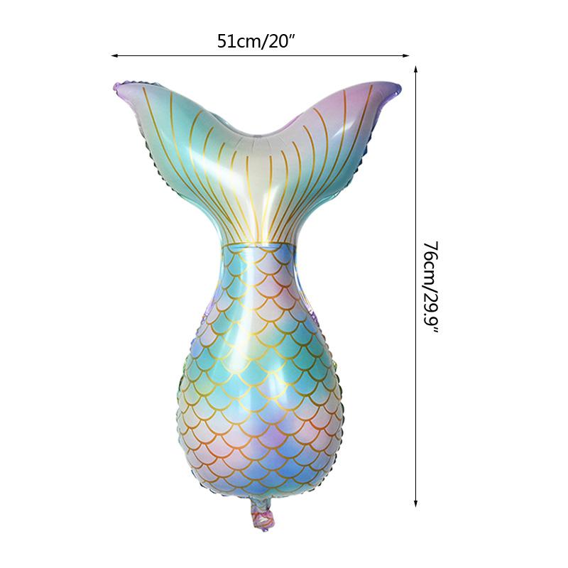 Воздушные шары «Русалочка» для вечеринки, 32 дюйма, воздушный шар из фольги с номером, детские украшения для дня рождения, декор для детского душа, гелиевые шары