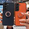 Luxury Leather Ring Stand Holder Case For Samsung Galaxy S23 S22 S21 S20 A23 A33 A53 A12 A51 Redmi Note 11 iPhone 14 13 12 11 Pro Max Soft Cover