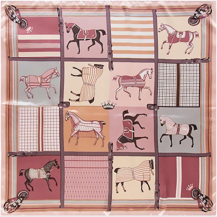 90*90cm Luxury Brand Women Silk Scarfs Van Gogh Painting Square Scarves Spring Summer Shawls For Ladies