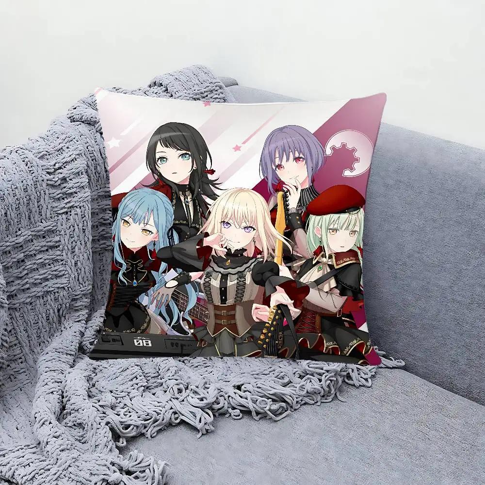 B-Bang Dream Ave Mujica Мультячная наволочка Чехол для подушки Мягкий Милый Наволочка для диванной подушки Полиэстер с молнией