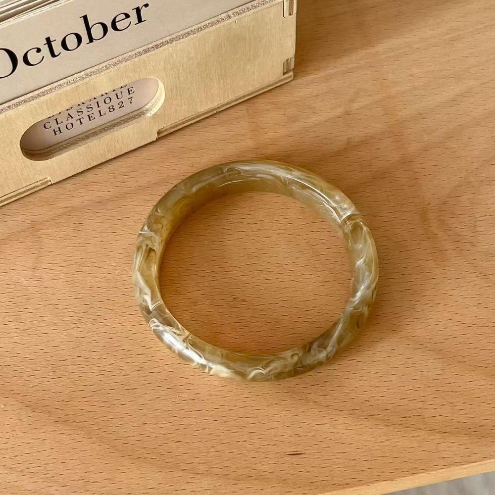 Colorful Fine Bangles Smooth Round Lady's Bracelet New Resin Bracelets Gifts