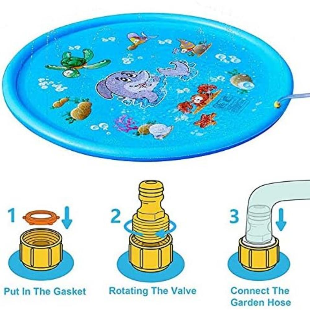 Inflatable Splash Play Mat for Dogs Backyard,Splash Pad for Boys Girls,Outdoor Water Toys Summer Sprinkler Pool