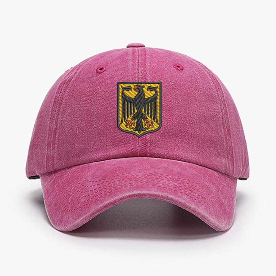 Германия Германия Герб Щит Вышивка Винтаж Мужские Бейсбол мягкий хлопок Потертый мягкий Папины кепки