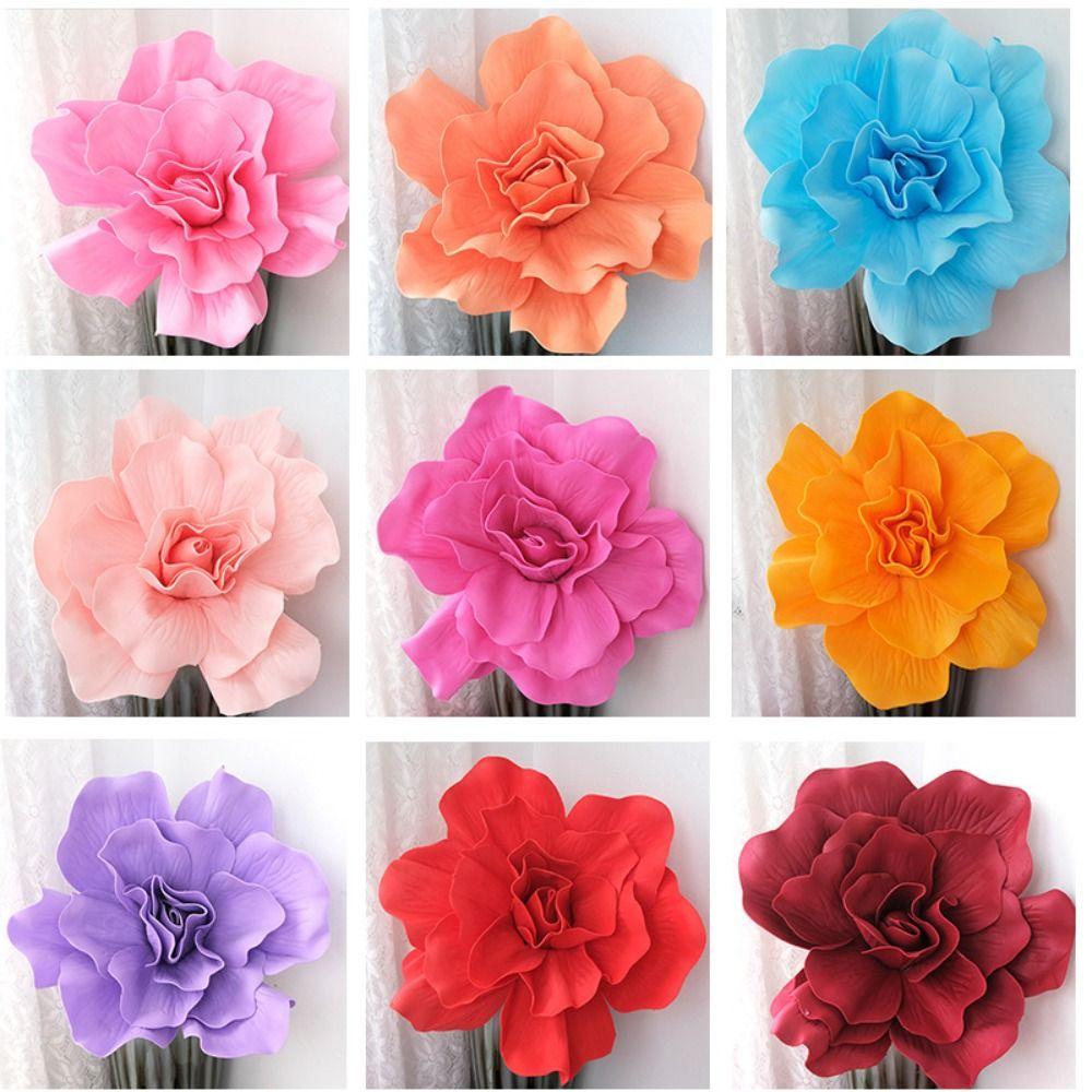 Three-dimensional Large Artificial Flower Photography Props Artificial PE Rose Simulation Flower