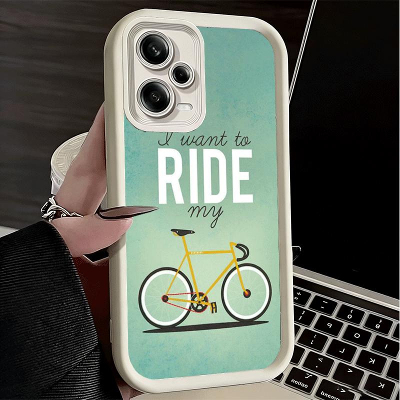 Чехол для телефона Xiaomi Redmi Note 15 14 13 Pro Plus Велосипед Велоспорт Спортивный Чехол 12S 11 11S 11T 5G 14S Мягкий Силикон Funda