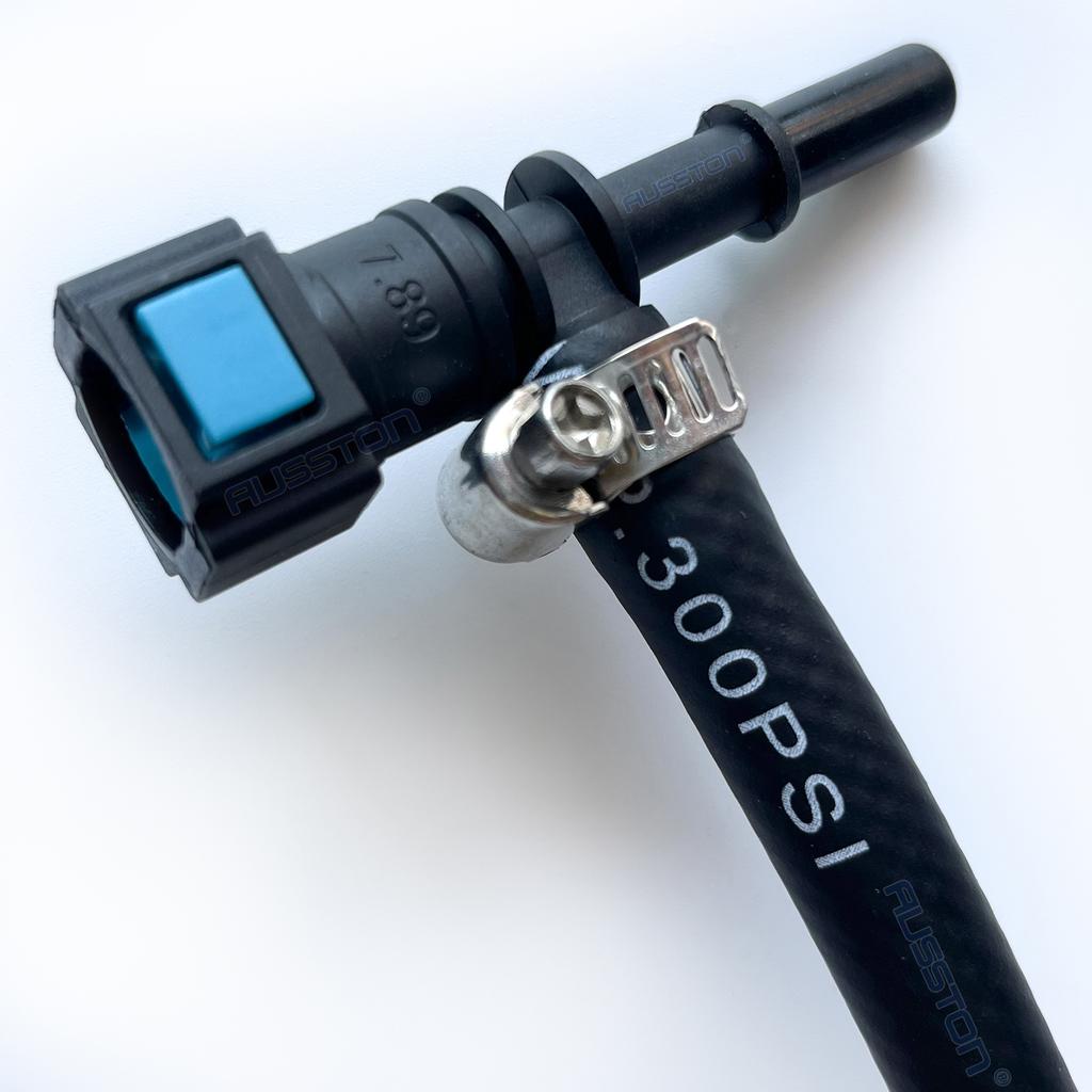 Fuel Pressure Test Kit - Quick Connected Fuel Injection Pump Pressure Tester Gauge 0-100PSI with Valve 6.3/ 7.89/ 9.49 for Car