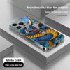 Чехол для телефона N161 Dragon design art для iPhone 16 15 Pro Max Samsung S24 S23 Ultra A54 A35 A25 Xiaomi Redmi Note 13 12 с покрытием из закаленного стекла