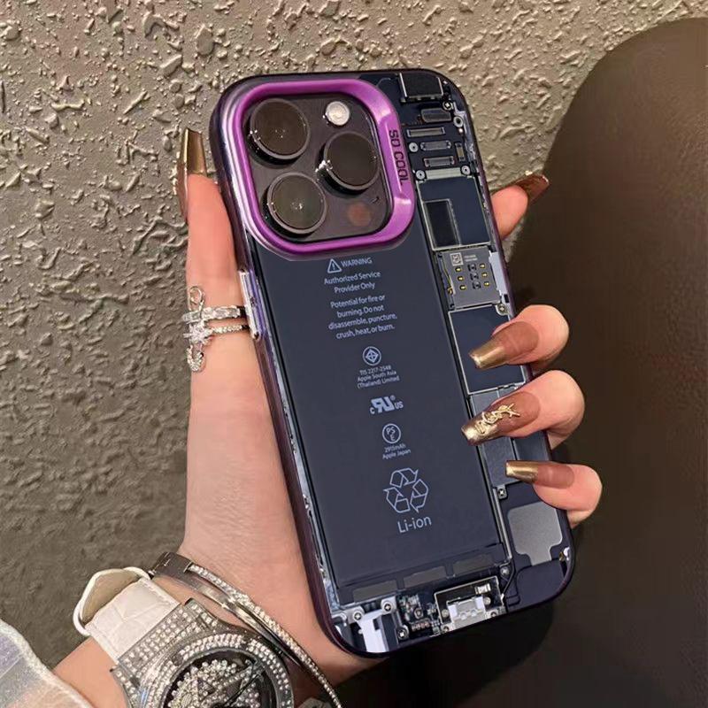 Чехол для телефона с кибернетической печатной платой для iPhone 16 15 14 13 12 11 Pro Max XS X XR 7 8 Plus Mini SE 2020 2022 Ударопрочный Funda