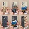 Back Covers Cases For OPPO A2M Realme 12 Lite A59 A1i A60 Reno11 F Capas Popular Black and White Leopard Print Silicone Soft Phone Bags Shell For OPPO