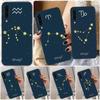 Twelve Constellations Phone Case For Samsung A91 A81 A73 A72 A71 A30S A20 A12 A13 A52 A53 4G 5G Soft Black Phone Cover