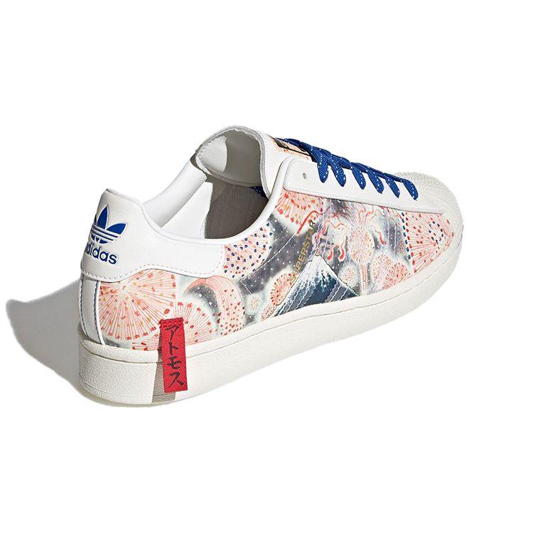 Atmos x Three Tides Tattoo x adidas Superstar Mt. Кроссовки унисекс Fuji White Off-White Blue GX7791