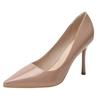 Nude High Heels Women's New Small Fragrant Temperament Pointed Inner Height Increase Flat Shoes Patent Leather Work Shoes