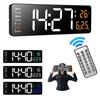 16 Inch Wall-mounted Digital Wall Clock Remote Control Temp Date Week Display Home Decoration Dual Alarms Large LED Table Clocks