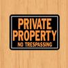 Hy Ko Products 848 Private Property No Trespassing Black Outdoor Warning Sign for Home Security Yard Fence Wall Decoration