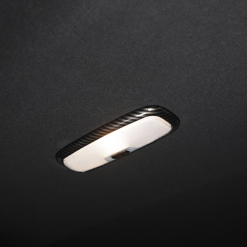 For Ford Ranger Wildtrak 2015-2021 ABS Carbon Fiber Auto Front Rear Reading Light Lamp Cover Trim Frame Sticker Car Accessories