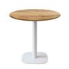 Round Table Ø 70 Cm - Model Round White Base Slovenian Oak