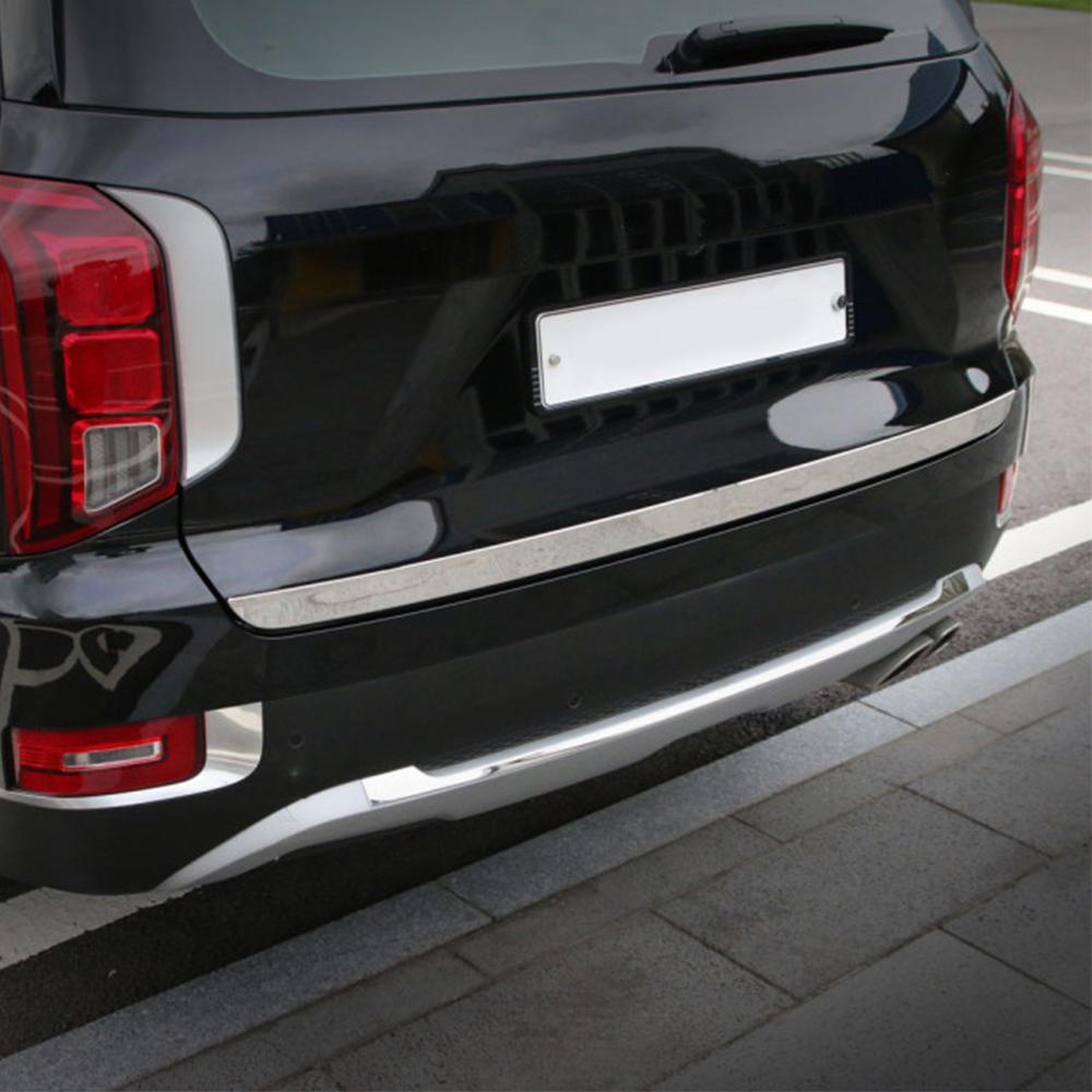 For Hyundai Palisade 2020-2025 Auto Silver Stainless Steel Tailgate Decorative Cover Trim Exterior Accessories