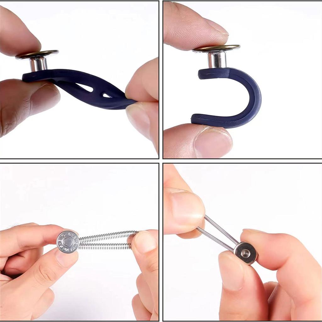 Набор удлинителей пуговиц, 30 шт., гибкий регулируемый эластичный удлинитель талии, удлинитель воротника, шеи, без пуговиц для шитья для брюк