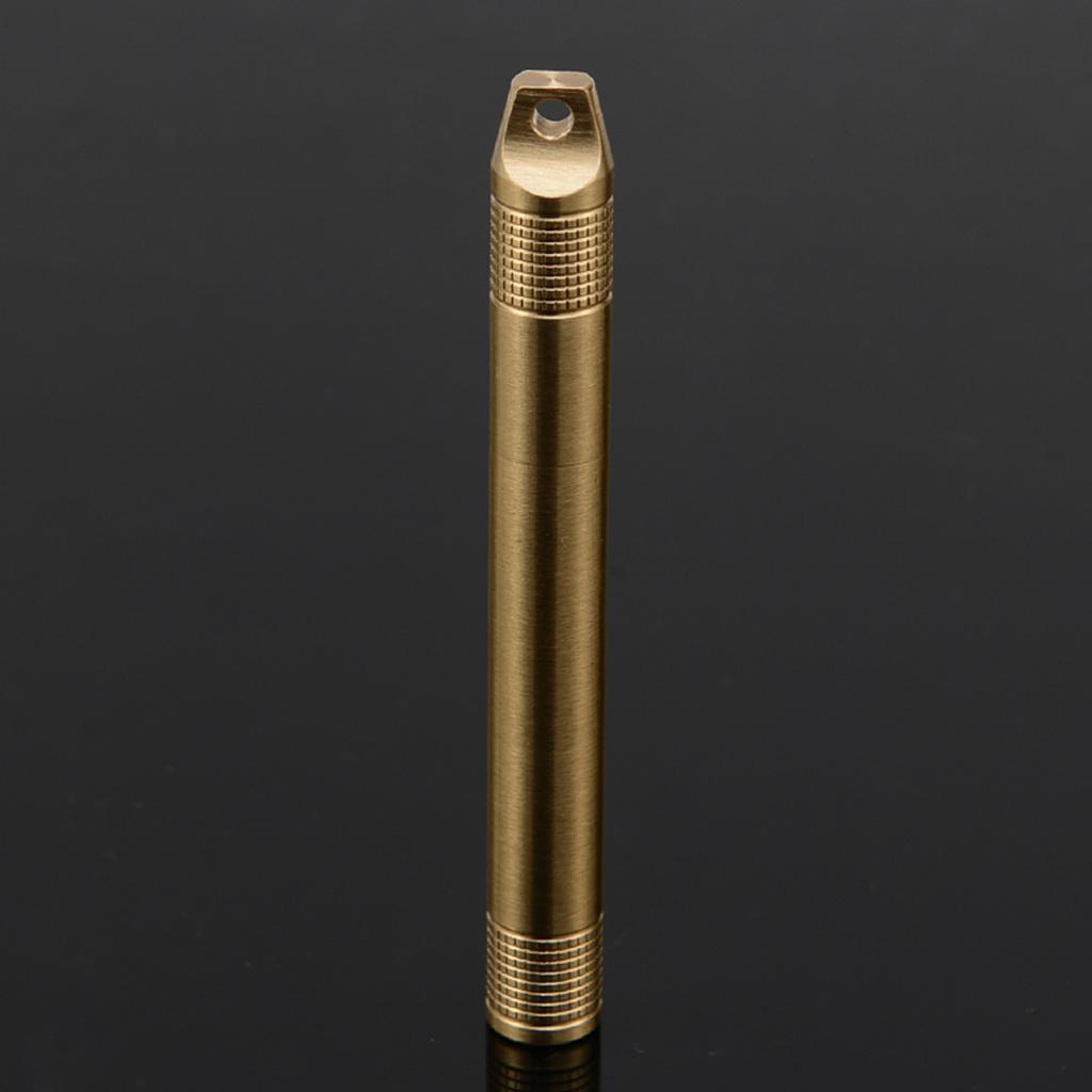 Латунные герметичные бутылки Водонепроницаемый контейнер Брелок Бутылка для зубочисток Инструмент для кемпинга на открытом воздухе Карманный держатель для таблеток