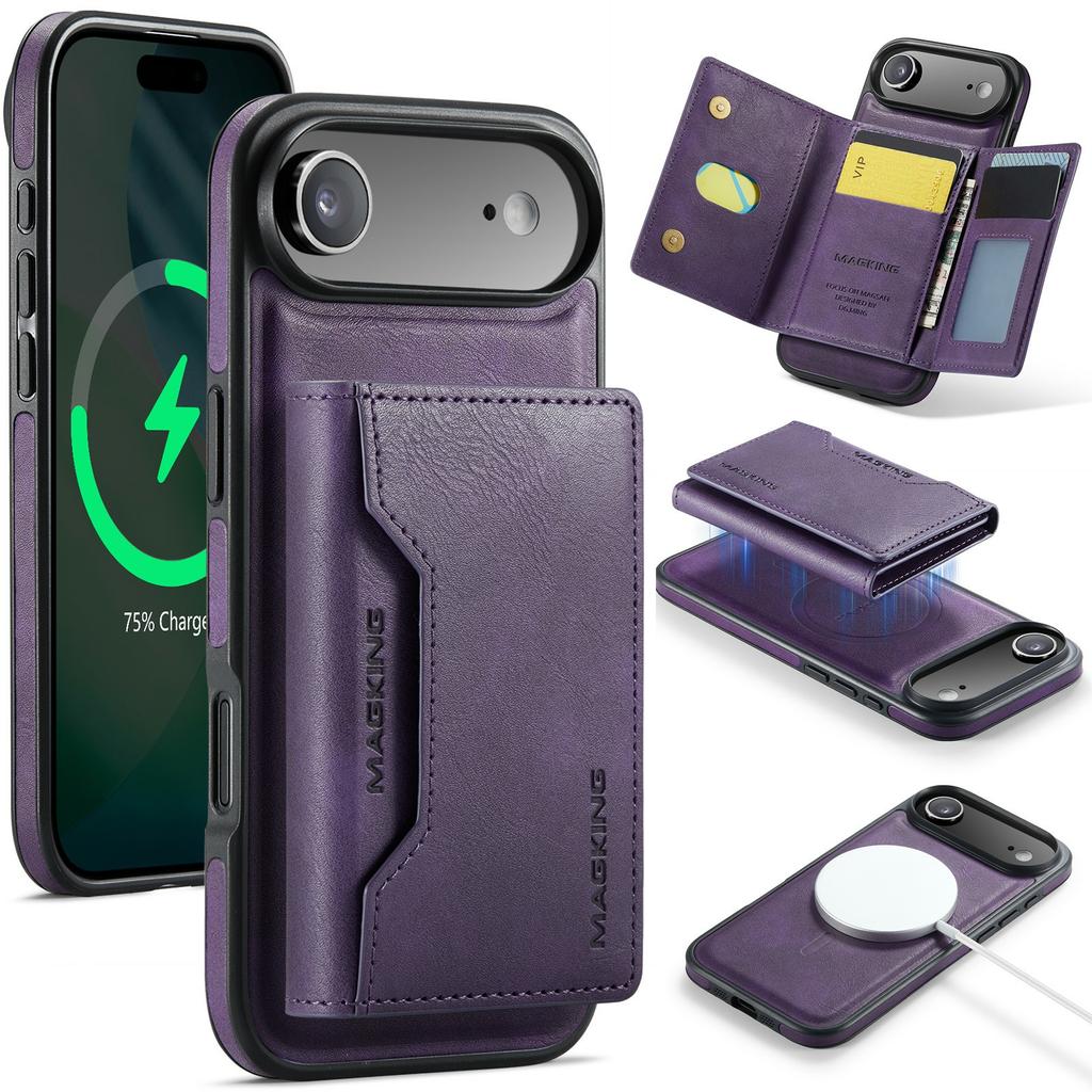 MAGKING Серия K2 Для iPhone Чехол-накладка Совместим с MagSafe ПК+ТПУ+ПУ Чехол для телефона