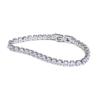 Eetit 4mm High Quality Shiny Cubic Zirconia Chain Wrist Bracelet Bangle for Women Stainless Steel Exquisite Premium Jewelry New