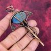 Labradorite Pendant Gemstone Jewelry Copper Wire Wrapped Pendant Handmade Pendant