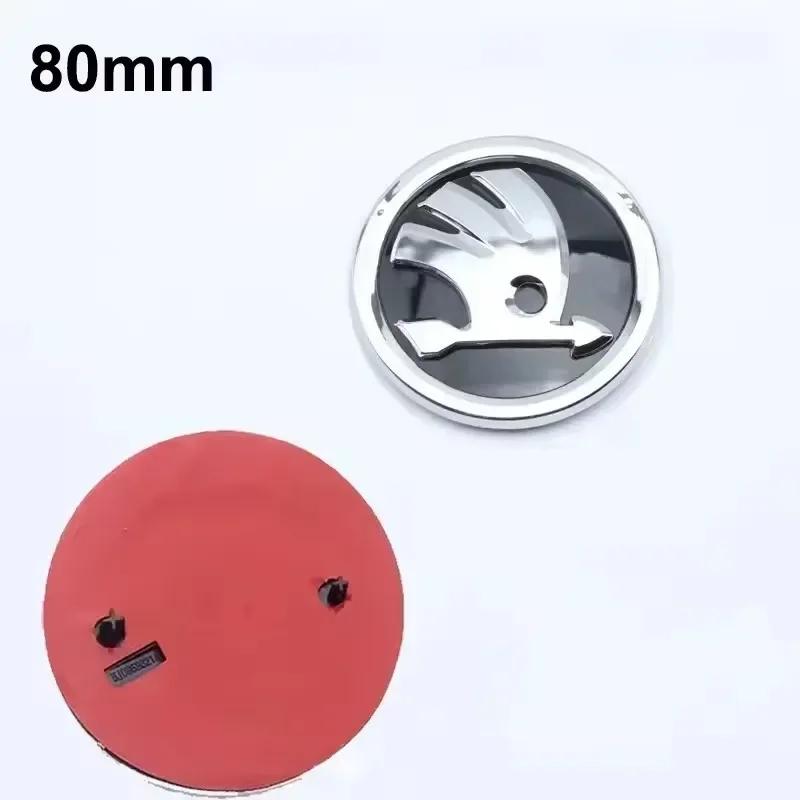 RAPL8 for SKODA 8cm9cm ABS Car Front Rear Emblem Sticker Rapid Octavia Fabia Laura Superb Kodiaq Karoq Auto Replaced Badge Accessories