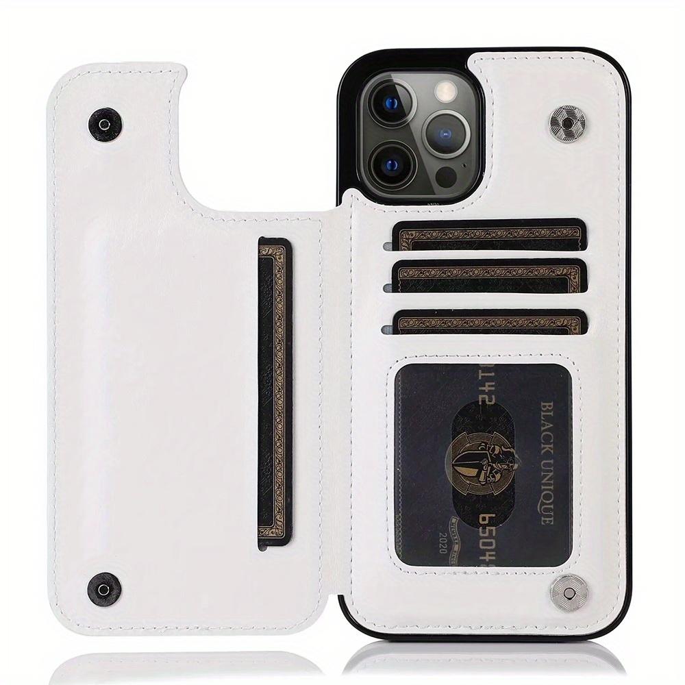 Кожаный чехол-кошелек для IPhone 14/13/12/11/Pro Max/Mini/XR/X/XS Max/8/7/6S/6 Plus/SE2/SE3/2022/2020 - держатель для карт и откидная задняя крышка