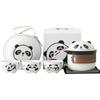 DH Portable Ceramic Panda Travel Tea Set