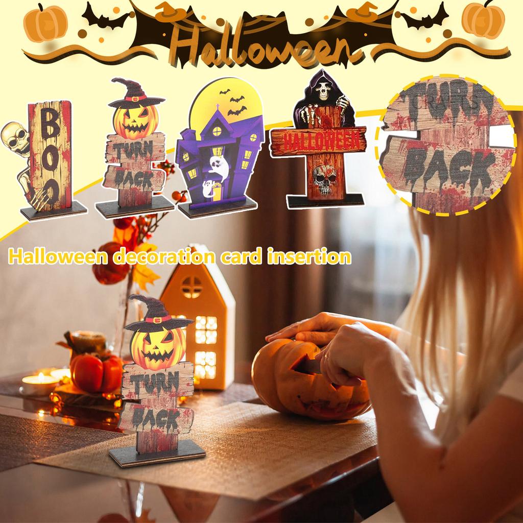 Halloween Decorations Card Scary Atmosphere Tabletop Decorations