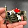 3D стерео металлические магниты на холодильник Французский Париж Ретро смола Магнитный стикер на холодильник Французский Париж Туристический сувенир Домашний декор