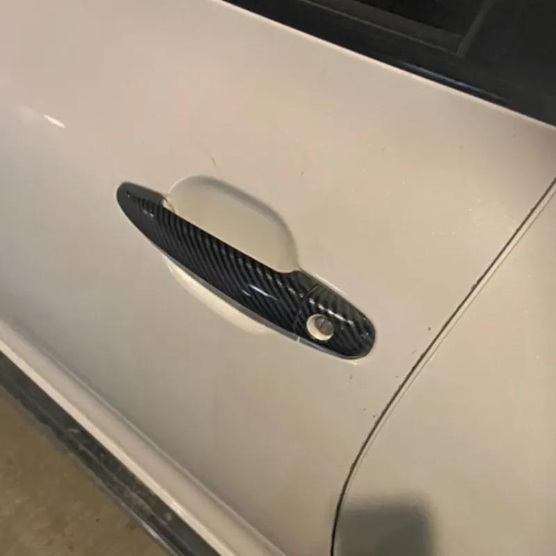 For Lexus GS S190 2006-2011 GS350 GS430 GS450h GS460 Glossy Black Carbon Fiber Chrome Car Door Handles Cover Trim Set