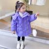 Girls' 2025 Winter Down Coat: Velvet Lined, Thick, Fashionable Outerwear for Toddlers and Kids.