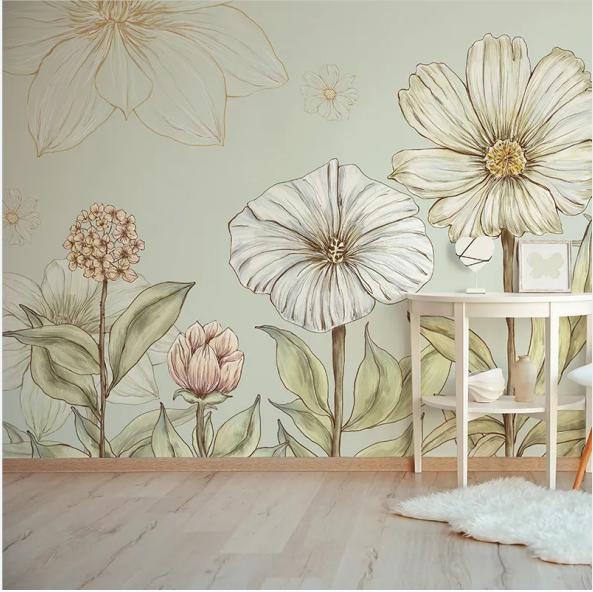 American Country Floral Wallpaper Bedroom Modern Wall Murals Living Room 3d Wall Papers Home Decor